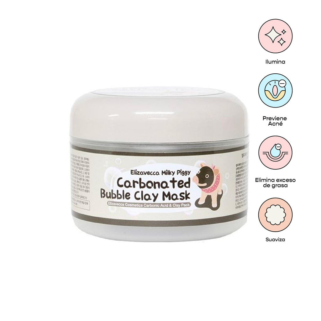 ELIZAVECCA Milky Piggy Carbonated Bubble Clay Mask (Elimina acné y exceso de grasa)